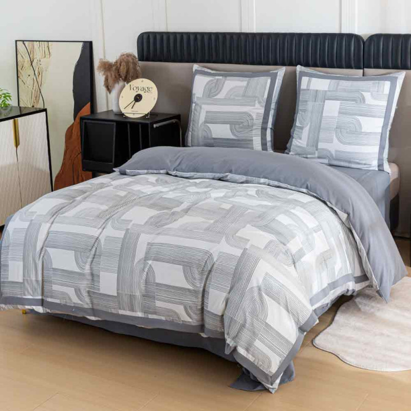 Pościel z lampasami 220x200 mikrofibra Cotton World 3 części FPD 2926