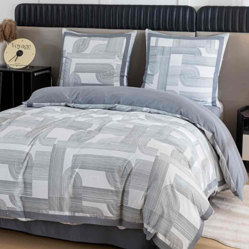 Pościel z lampasami 220x200 mikrofibra Cotton World 3 części FPD 2926