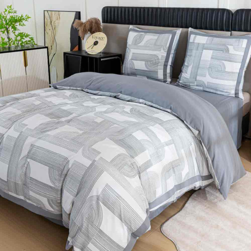 Pościel z lampasami 220x200 mikrofibra Cotton World 3 części FPD 2926