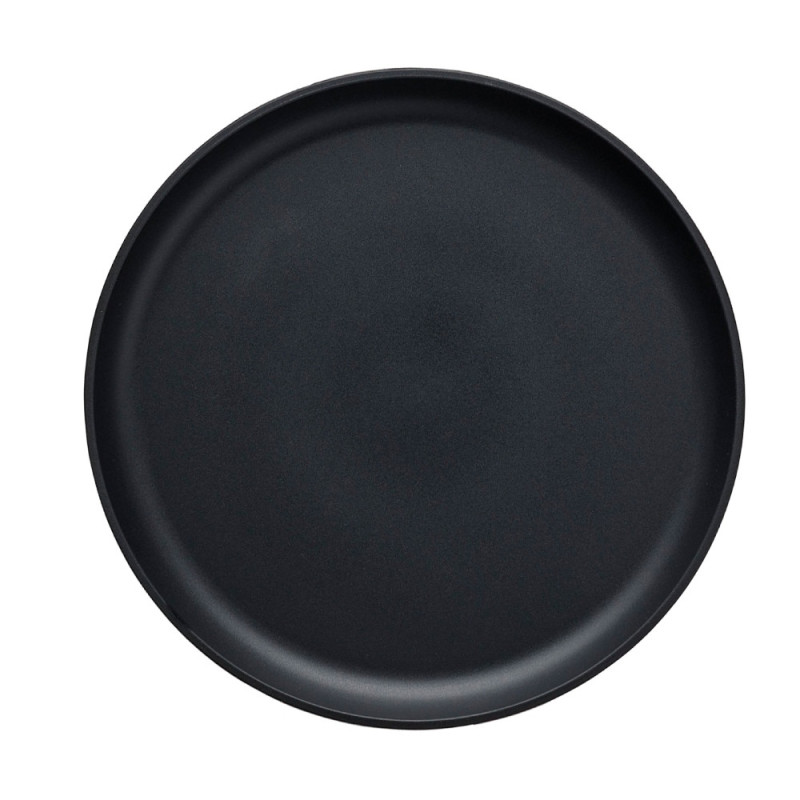Serwis obiadowy porcelanowy MG Home Artena 18 elementów zestaw talerzy dla 6 osób czarny