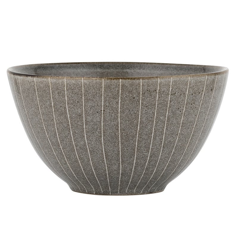 Serwis obiadowy porcelanowy Florina Stripes Gray 18 elementów zestaw talerzy dla 6 osób szare