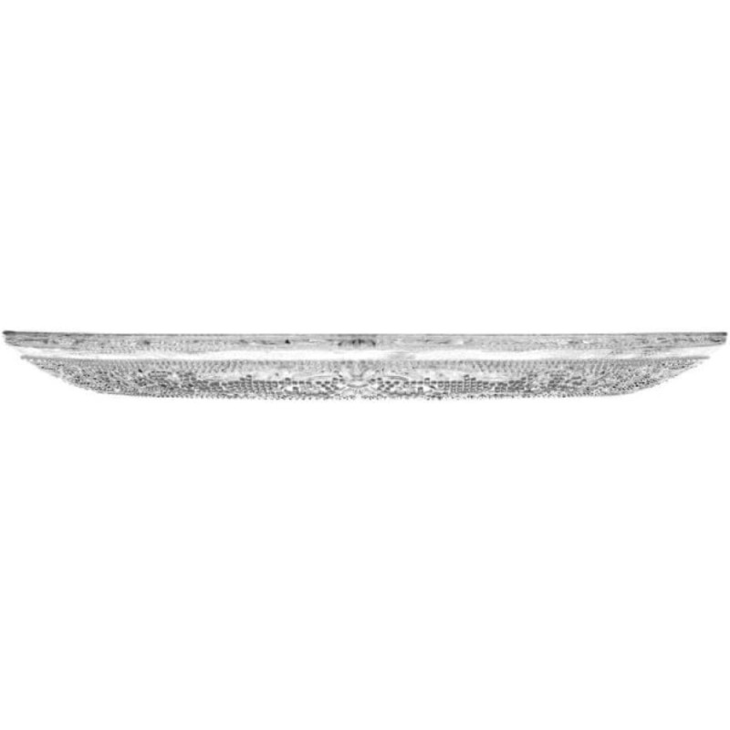 Talerzyki deserowe 18 cm i patera 30 cm szklane Florina Palazzo zestaw 7 sztuk spodek na ciasto deser