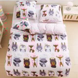 Pościel 140x200 dziecięca bawełna satynowa dla dziewczynki GierekHoff gruba 2 części GH 3061 zwierzęta