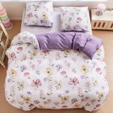 Pościel 200x220 bawełna satynowa dwustronna GierekHoff gruba 3 części GH 3062 kwiaty