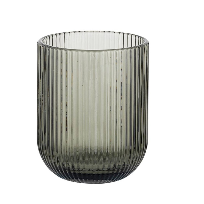 Szklanki wysokie ryflowane Florina Vacanza Grey 270 ml szklane zestaw 6 sztuk