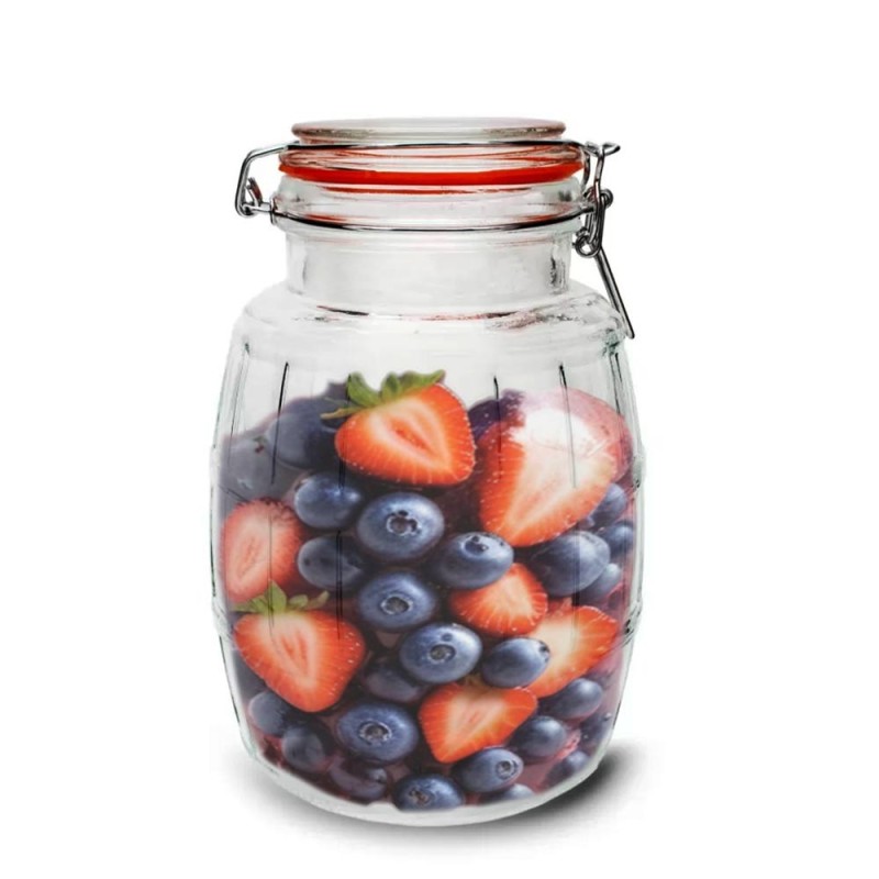 Słój szklany z klamrą 1700 ml słoik hermetyczny z uszczelką do przetworów Tragar 44025