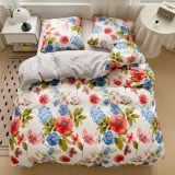 Pościel 160x200 bawełna satynowa dwustronna GierekHoff gruba 3 części GH 3085 maki