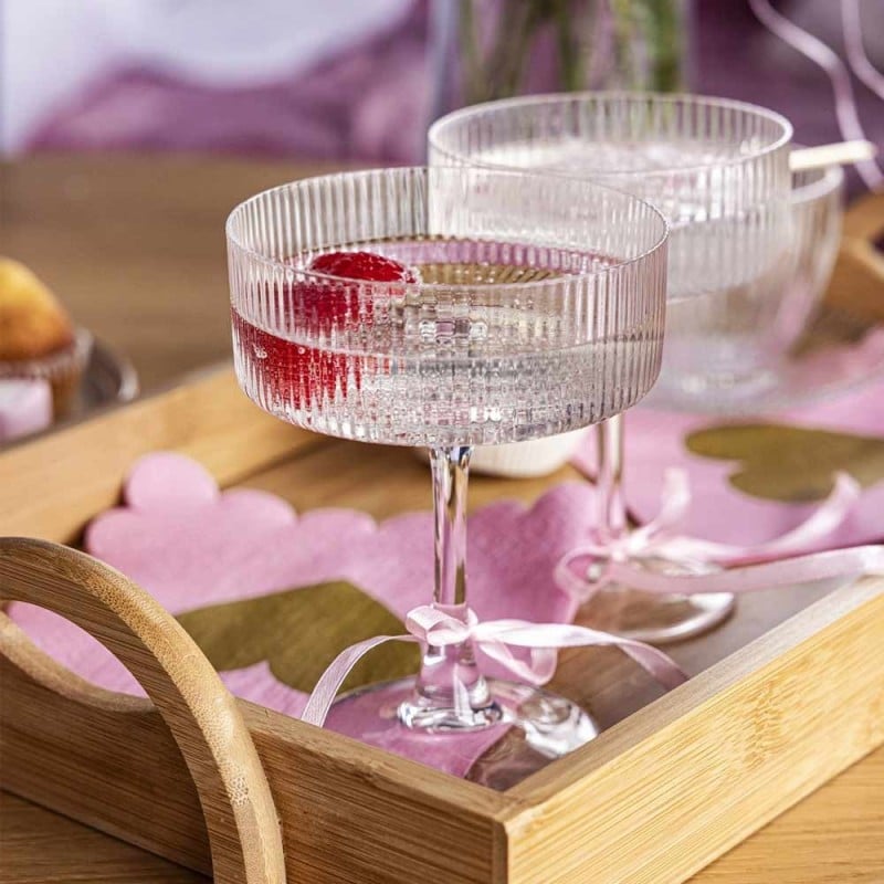 Kieliszki do wina 300 ml szklo ryflowane komplet 2 sztuki Florina Felicia