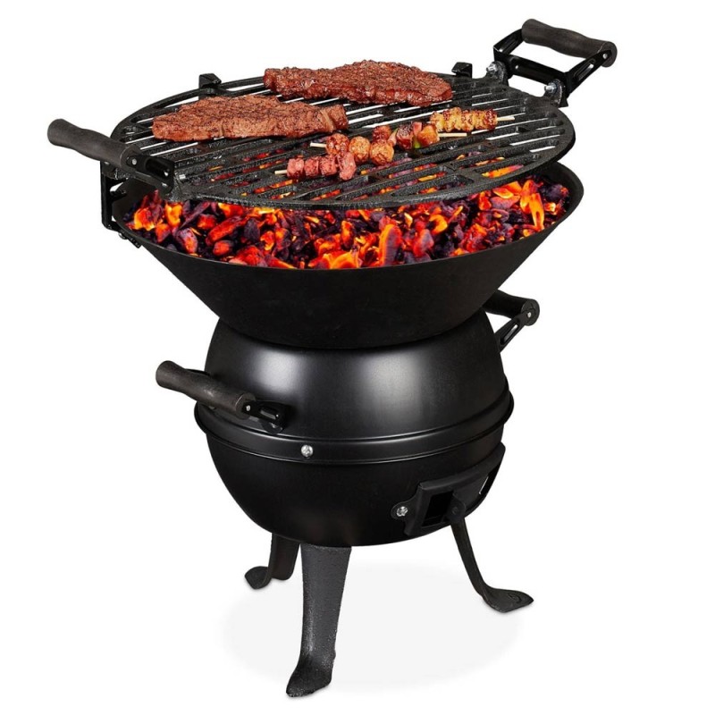 Grill żeliwny przenośny z misą paleniskową ogrodowy Brunbeste BR 2645