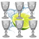 Kielichy do wody 300 ml zestaw 6 szklanek na nóżce Florina Rosetta