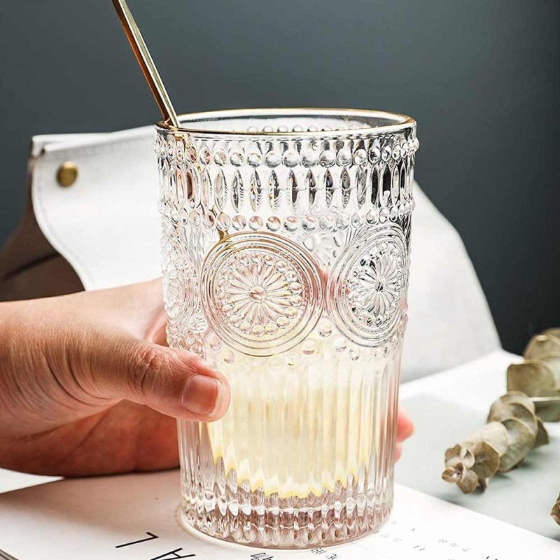 Szklanki do wody drinków 340 ml wysokie zestaw 6 sztuk Long Drink Rosetta Florina
