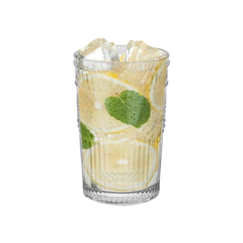 Szklanki do wody drinków 340 ml wysokie zestaw 6 sztuk Long Drink Rosetta Florina