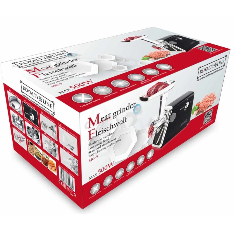 Elektryczna maszynka do mielenia mięsa 500W Royality Line MG-5