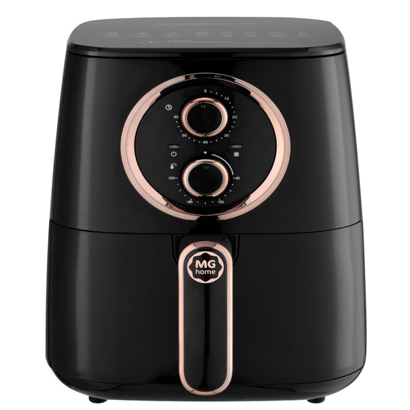 Airfryer 5 w 1 frytkownica beztłuszczowa MG Home Rose Gold Air Fryer 4.2 L czarna 1400W