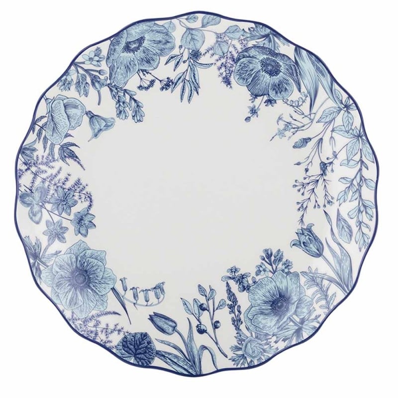 Serwis obiadowy porcelanowy 24 elementów zestaw talerzy dla 6 osób kwiaty Colette Florina