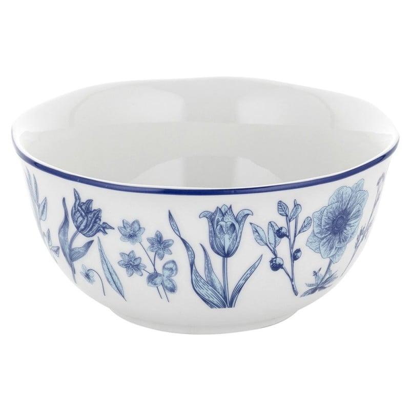Serwis obiadowy porcelanowy 24 elementów zestaw talerzy dla 6 osób kwiaty Colette Florina