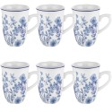 Kubki porcelanowe 380 ml komplet 6 kubków Colette Florina