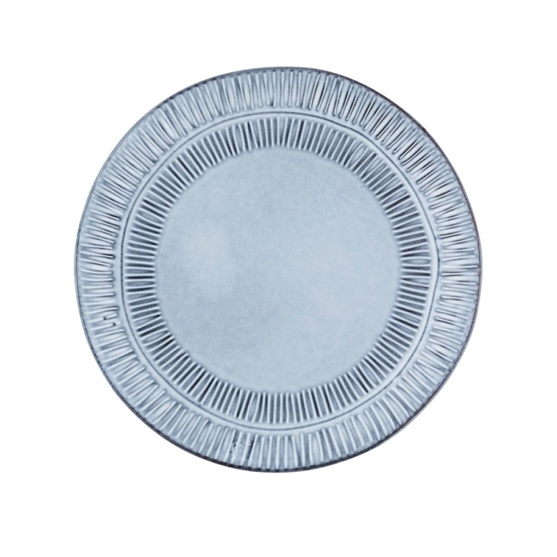 Serwis obiadowy porcelanowy Florina Almond Blue 18 elementów zestaw talerzy dla 6 osób niebieskie