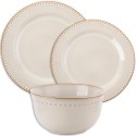 Serwis obiadowy porcelanowy Florina Fjordi 18 elementów zestaw talerzy dla 6 osób retro