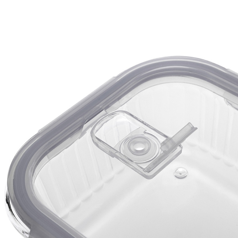 Pojemniki szklane ryflowane Florina Mariet lunchbox 1500/1050/640/370 ml żaroodporne hermetyczne zestaw 4 sztuki