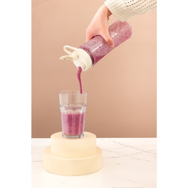 Blender personalny MG Home 500 ml 260W Butelka z ustnikiem, pokrywka i ostrze ze stali nierdzewnej