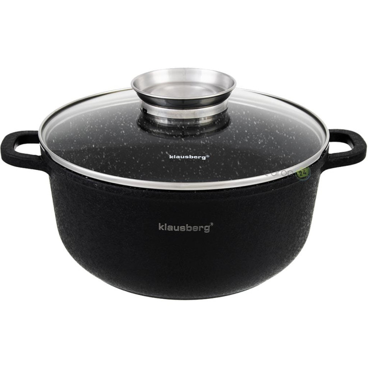Garnki marmurowe Klausberg KB 7359 Zestaw garnków granitowych indukcyjnych