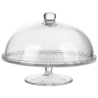 Patera szklana z kloszem na...