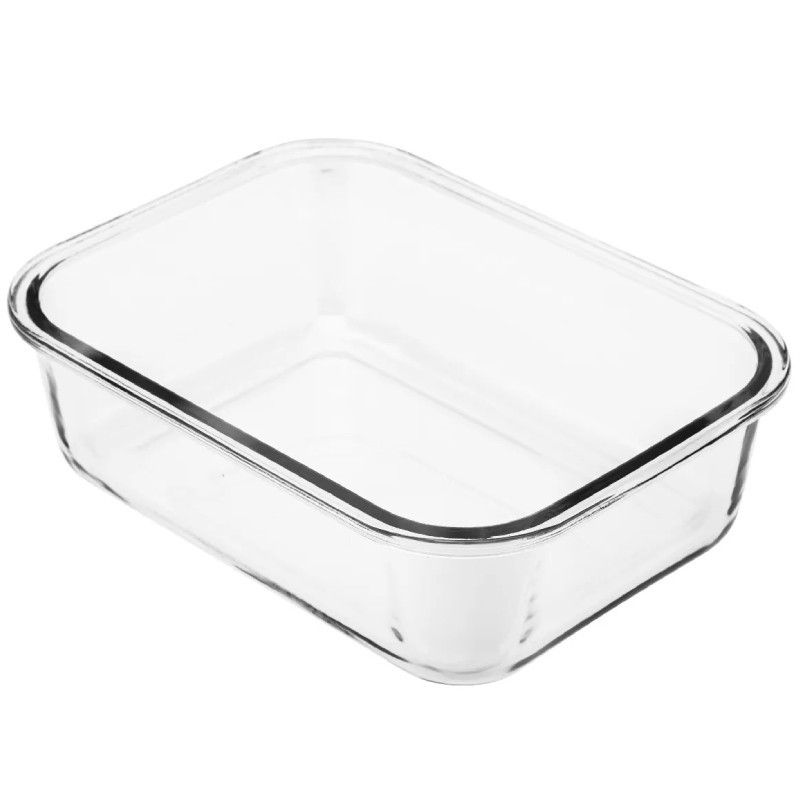 Pojemniki szklane 640 ml prostokątne lunchbox GierekHoff Corio zestaw 3 sztuki żaroodporne hermetyczne GH 1108