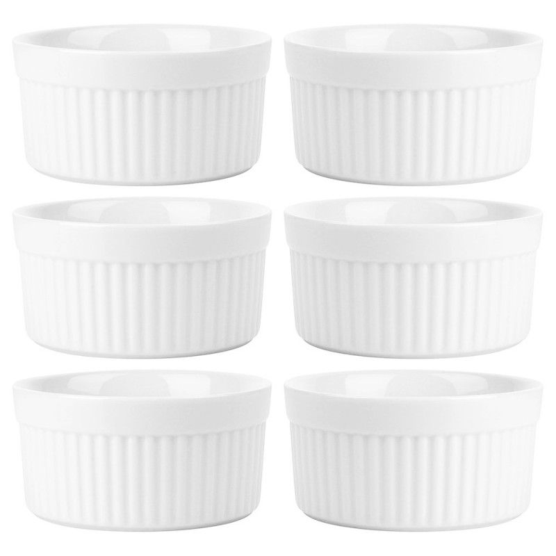Kokilki do zapiekania 260 ml ramekin zestaw 10 sztuk salaterki miseczki pojemniki porcelanowe Brulee
