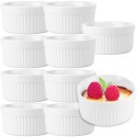 Kokilki do zapiekania 260 ml ramekin zestaw 10 sztuk salaterki miseczki pojemniki porcelanowe Brulee