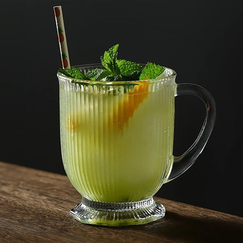 Szklanki z uchem 500 ml Selena do kawy herbaty drinków deserów zestaw 6 szklanek