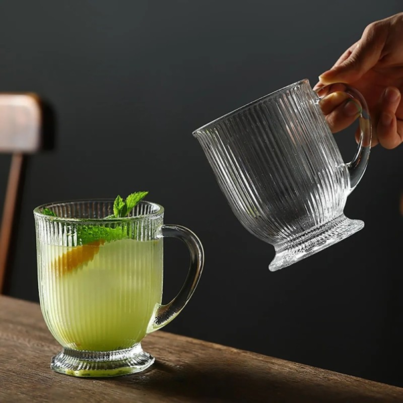 Szklanki z uchem 500 ml Selena do kawy herbaty drinków deserów zestaw 6 szklanek