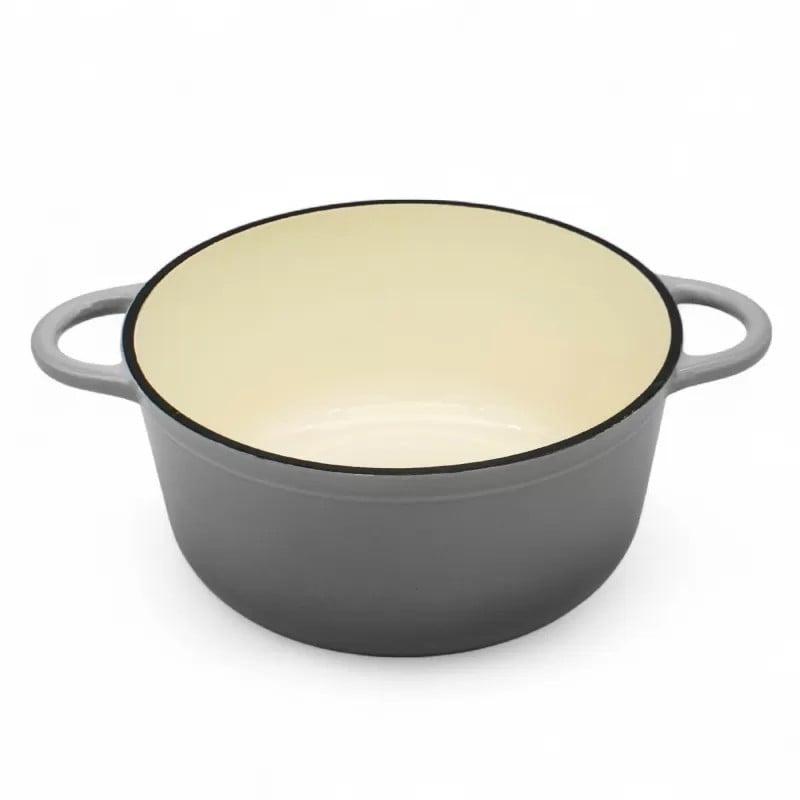 Garnek żeliwny emaliowany 2L MeyerHoff kociołek szary 20 cm