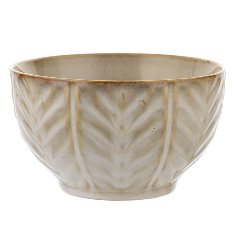 Serwis obiadowy porcelanowy Florina Lehti 42 elementy zestaw talerzy salaterek kubków filiżanek dla 6 osób liście