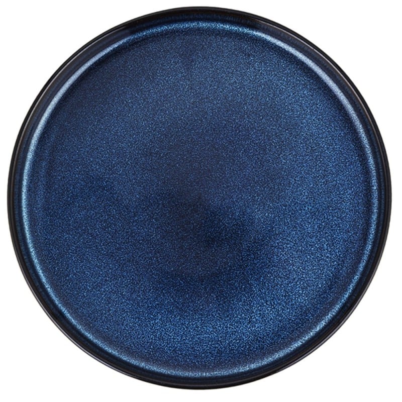 Serwis obiadowy porcelanowy Florina Evia Blue 18 elementów zestaw talerzy dla 6 osób modern
