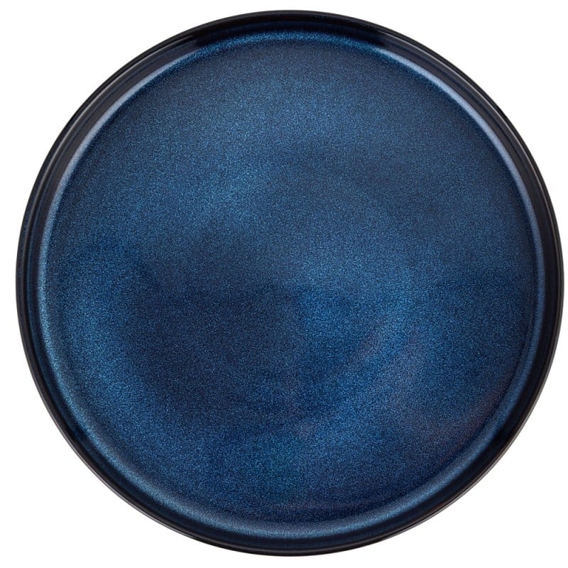 Serwis obiadowy porcelanowy Florina Evia Blue 18 elementów zestaw talerzy dla 6 osób modern