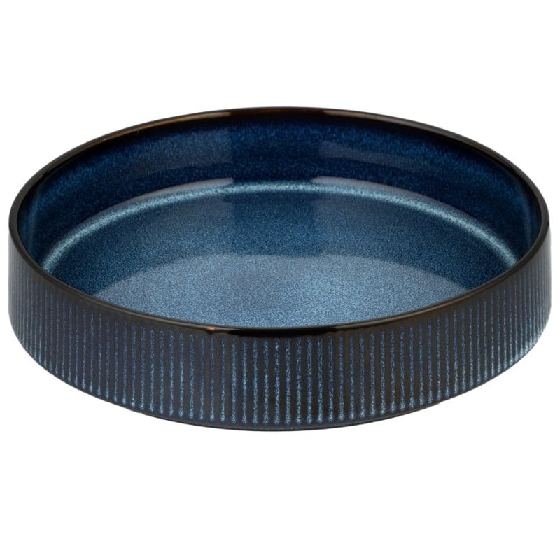 Serwis obiadowy porcelanowy Florina Evia Blue 24 elementy zestaw talerzy dla 6 osób modern