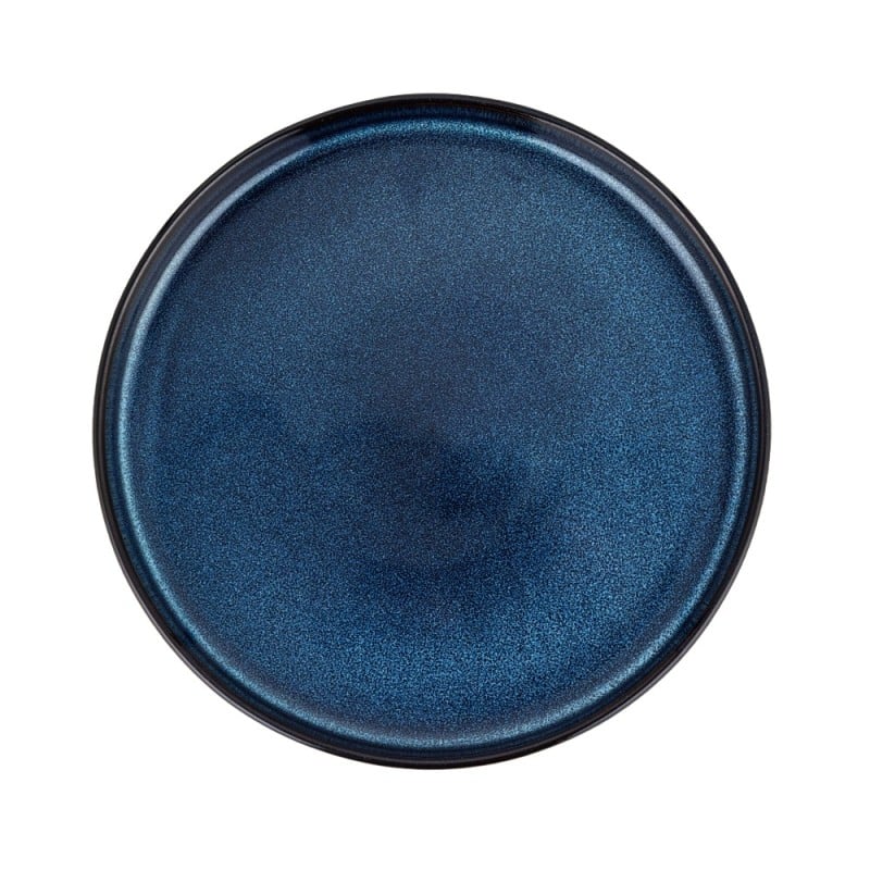 Serwis obiadowy porcelanowy Florina Evia Blue 24 elementy zestaw talerzy dla 6 osób modern