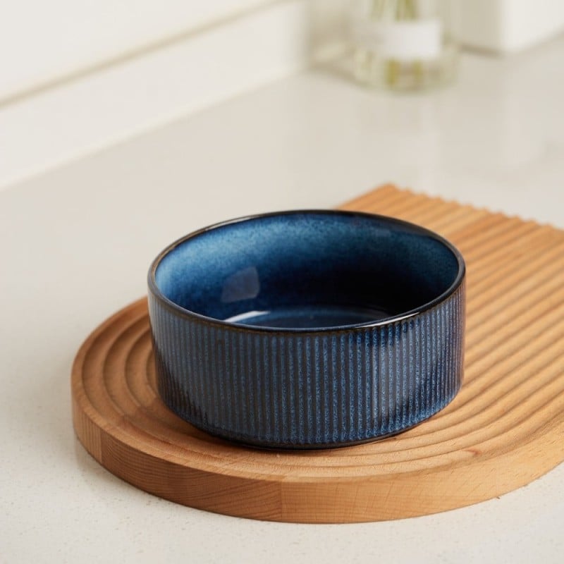 Serwis obiadowy porcelanowy Florina Evia Blue 30 elementów zestaw talerzy dla 6 osób modern