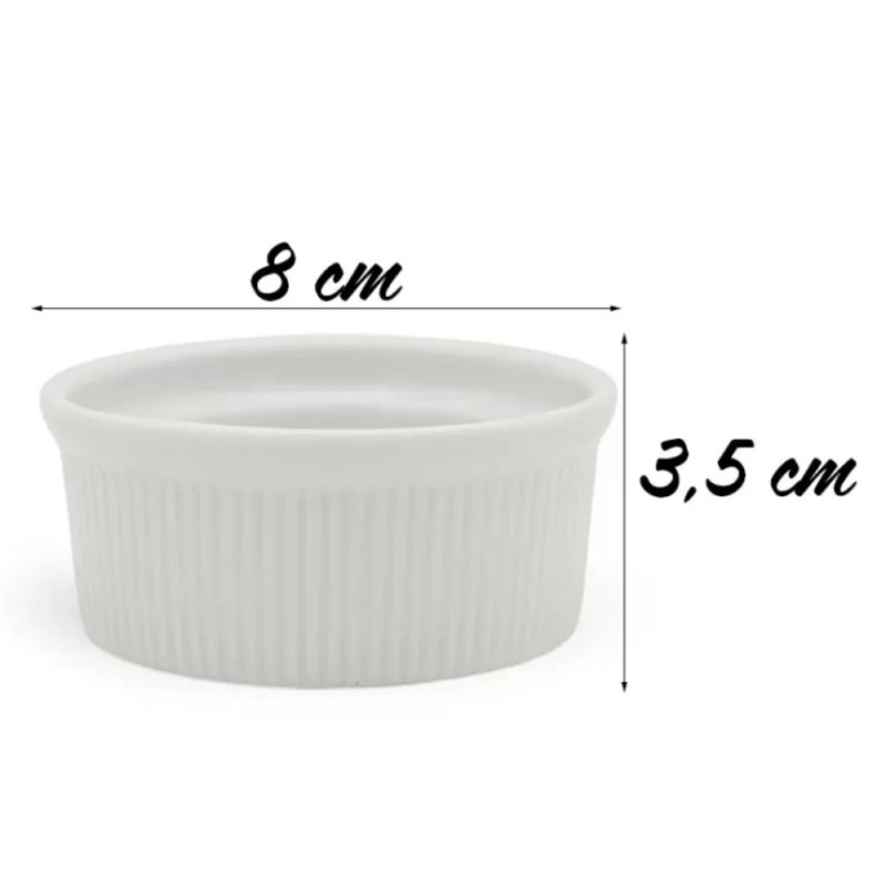 Kokilki do zapiekania 150 ml ramekin zestaw 8 sztuk salaterki miseczki pojemniki porcelanowe Brulee Tragar
