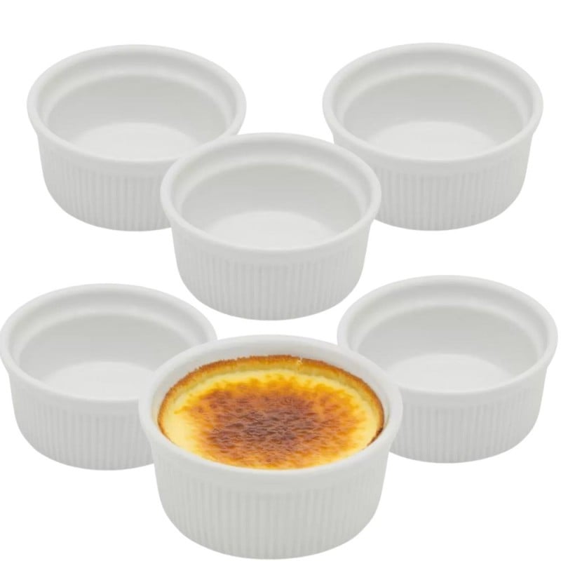 Kokilki do zapiekania 150 ml ramekin zestaw 6 sztuk salaterki miseczki pojemniki porcelanowe Brulee Tragar Kokilki do zapiekania 150 ml ramekin zestaw 6 sztuk salaterki miseczki pojemniki porcelanowe Brulee Tragar