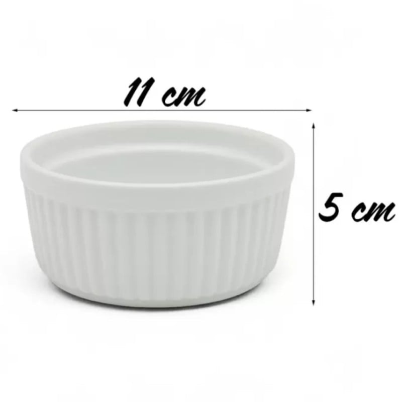 Kokilki do zapiekania 250 ml ramekin zestaw 6 sztuk salaterki miseczki pojemniki porcelanowe Brulee Tragar