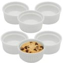 Kokilki do zapiekania 250 ml ramekin zestaw 6 sztuk salaterki miseczki pojemniki porcelanowe Brulee Tragar
