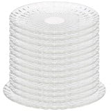 Talerzyki deserowe 17 cm i patera 28 cm szklane Altom Panteon zestaw 13 sztuk spodek na ciasto deser