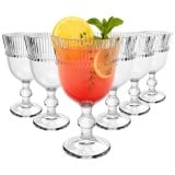 Szklanki do napojów kielichy do wody wody soku na stopce Altom Design Vivienne 320 ml zestaw 6 szt