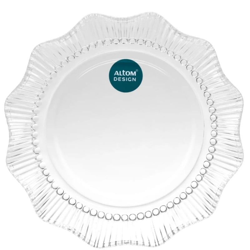 Talerzyk deserowy 17 cm szklane Altom Design Vivienne spodek na ciasto deser