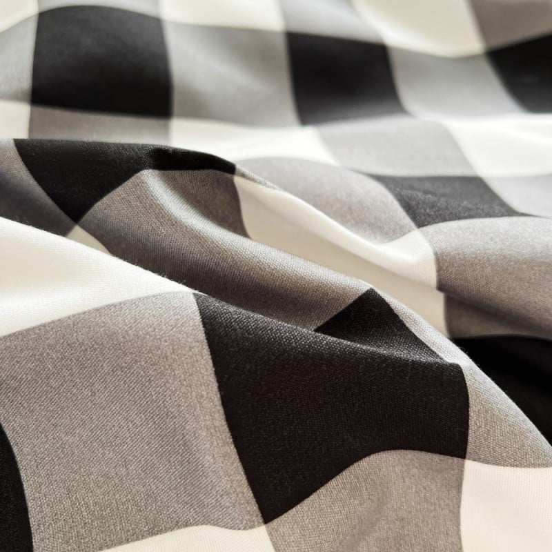 Pościel 200x220 bawełna satynowa dwustronna GierekHoff gruba 3 części GH 3102 krata