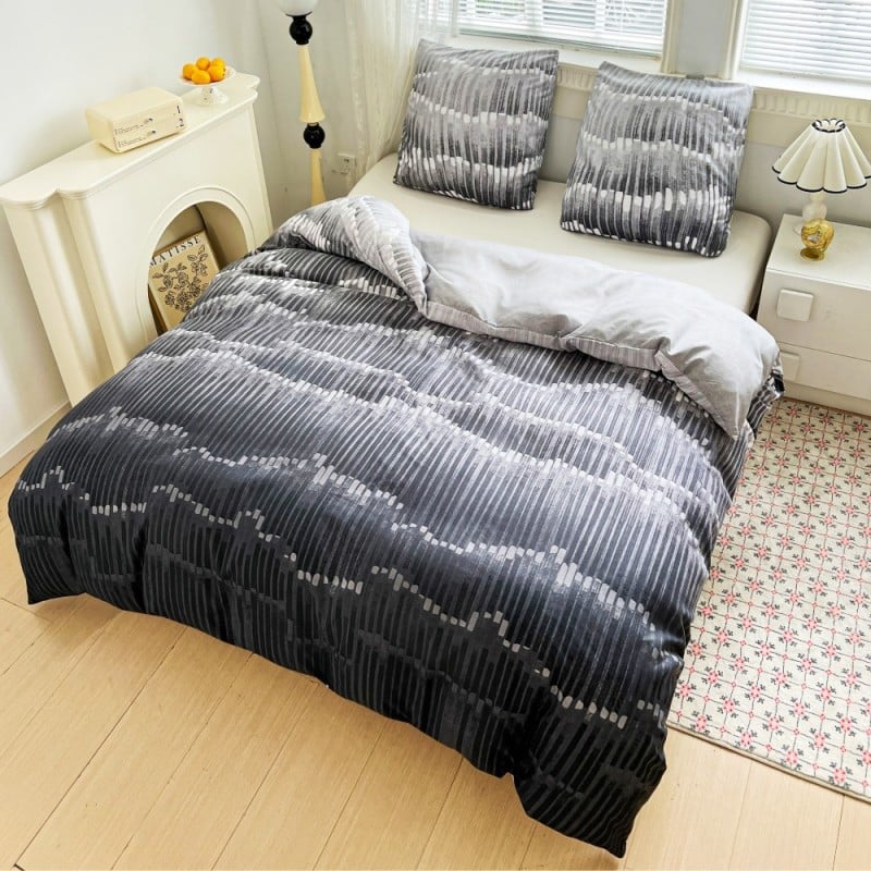 Pościel 160x200 bawełna satynowa dwustronna GierekHoff gruba 3 części GH 3106 skała