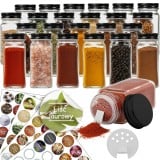 Zestaw 24 słoiczków 120 ml na przyprawy GierekHoff Flavor GH 1113 pojemniki z naklejkami na prezent