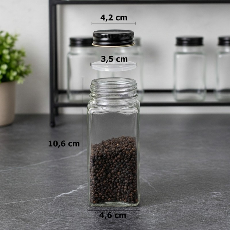 Zestaw 24 słoiczków 120 ml na przyprawy GierekHoff Flavor GH 1113 pojemniki z naklejkami